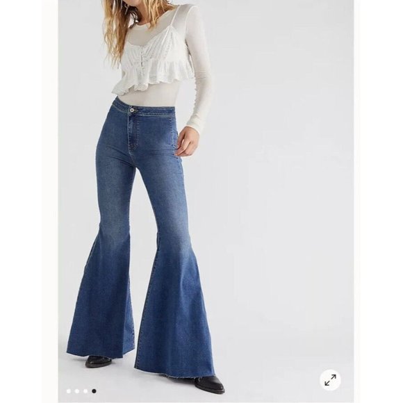 Free People Denim - Free People Just Float On Bell Bottom Flare Jeans Size 26
